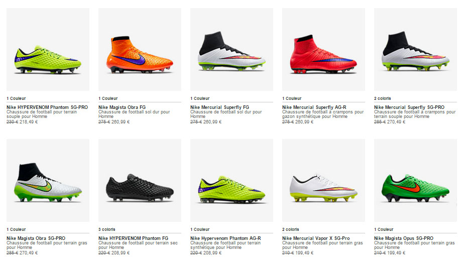 nike hypervenom prix