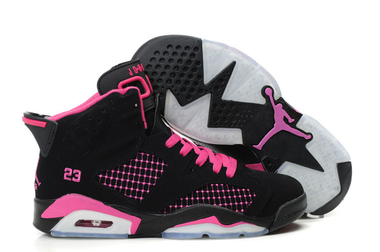 air jordan femme noir et rose